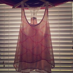 Razor back floral top